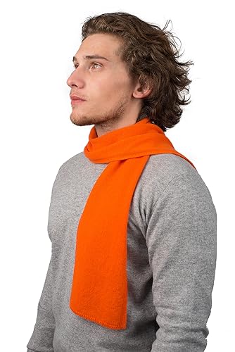 Dalle Piane Cashmere - Mini Schal aus 100% Kaschmir - für Mann/Frau, Farbe: Orange, Einheitsgröße von Dalle Piane Cashmere