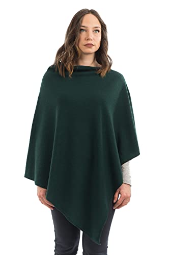 Dalle Piane Cashmere - Poncho aus Kaschmir-Gemisch - Made in Italy - Damen, Farbe: Grün, Einheitsgröße von Dalle Piane Cashmere