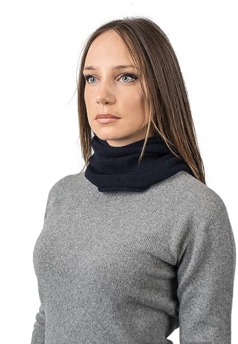 Dalle Piane Cashmere - Ringschal aus 100% regeneriertem Kaschmir - für Frau, Farbe: Blau, Einheitsgröße von Dalle Piane Cashmere