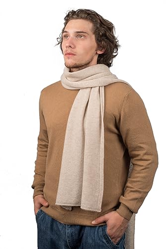 Dalle Piane Cashmere - Schal aus 100% Kaschmir - Made in Italy - für Mann/Frau, Farbe: Beige, Einheitsgröße von Dalle Piane Cashmere