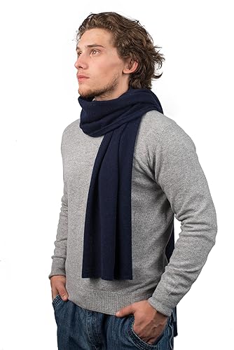 Dalle Piane Cashmere - Schal aus 100% Kaschmir - Made in Italy - für Mann/Frau, Farbe: Blau, Einheitsgröße von Dalle Piane Cashmere