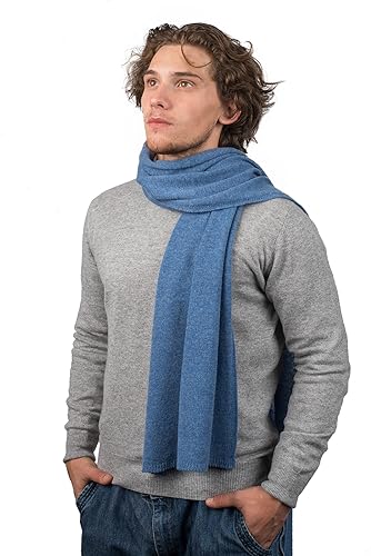 Dalle Piane Cashmere - Schal aus 100% Kaschmir - Made in Italy - für Mann/Frau, Farbe: Hellblau, Einheitsgröße von Dalle Piane Cashmere