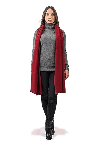 Dalle Piane Cashmere - Stola aus 100% regeneriertem Kaschmir - für Frau, Farbe: Rot, Einheitsgröße von Dalle Piane Cashmere