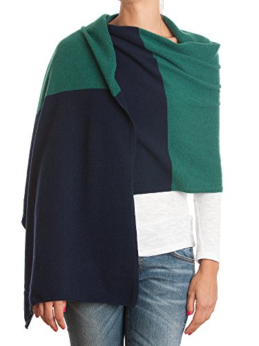 Dalle Piane Cashmere - Stola zweifarbig zu 100% aus Kaschmir - für Damen, Farbe: Blau, Einheitsgröße von Dalle Piane Cashmere