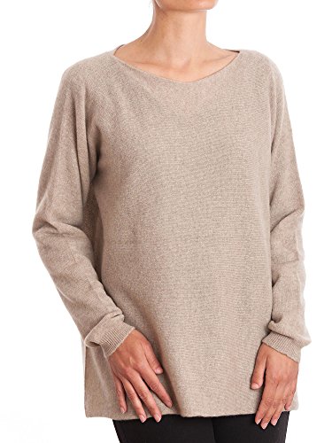 Dalle Piane Cashmere - Maxi Pullover 100% Kaschmir - für Frau, Farbe: Beige, Einheitsgröße von Dalle Piane Cashmere