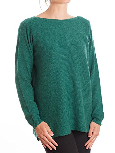 Dalle Piane Cashmere - Maxi Pullover 100% Kaschmir - für Frau, Farbe: Grün, Einheitsgröße von Dalle Piane Cashmere