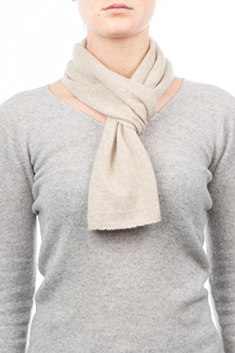 Dalle Piane Cashmere - Mini Schal aus 100% Kaschmir - Made in Italy - für Frau, Farbe: Beige, Einheitsgröße von Dalle Piane Cashmere