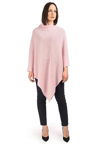 Dalle Piane Cashmere - Poncho aus 100% Kaschmir - Made in Italy - für Frau, Farbe: Rosa, Einheitsgröße von Dalle Piane Cashmere