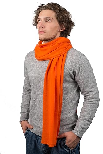Dalle Piane Cashmere - Schal aus 100% Kaschmir - Made in Italy - für Mann/Frau, Farbe: Orange, Einheitsgröße von Dalle Piane Cashmere