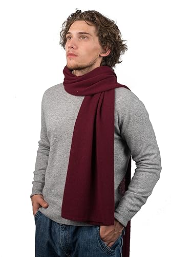 Dalle Piane Cashmere - Schal aus 100% Kaschmir - Made in Italy - für Mann/Frau, Farbe: Bordeaux, Einheitsgröße von Dalle Piane Cashmere