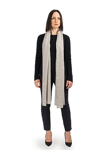 Dalle Piane Cashmere - Breiter schal aus 100% Kaschmir - Made in Italy - für Mann/Frau, Farbe: Grau, Einheitsgröße von Dalle Piane Cashmere