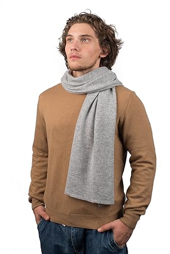 Dalle Piane Cashmere - Schal aus 100% Kaschmir - Made in Italy - für Mann/Frau, Farbe: Grau, Einheitsgröße von Dalle Piane Cashmere