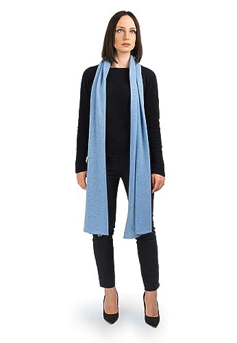 Dalle Piane Cashmere - Breiter schal aus 100% Kaschmir - Made in Italy - für Frau, Farbe: Himmel, Einheitsgröße von Dalle Piane Cashmere
