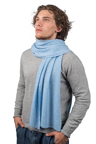 Dalle Piane Cashmere - Schal aus 100% Kaschmir - Made in Italy - für Mann/Frau, Farbe: Himmel, Einheitsgröße von Dalle Piane Cashmere