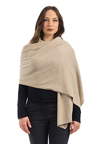 Dalle Piane Cashmere - Stola aus Kaschmir-Gemisch - Made in Italy - Damen, Farbe: Beige, Einheitsgröße von Dalle Piane Cashmere