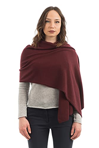 Dalle Piane Cashmere - Stola aus Kaschmir-Gemisch - Made in Italy - Damen, Farbe: Bordeaux, Einheitsgröße von Dalle Piane Cashmere