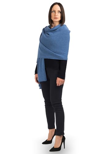 Dalle Piane Cashmere - Stola aus 100% Kaschmir - Made in Italy - für Frau, Farbe: Hellblau, Einheitsgröße von Dalle Piane Cashmere