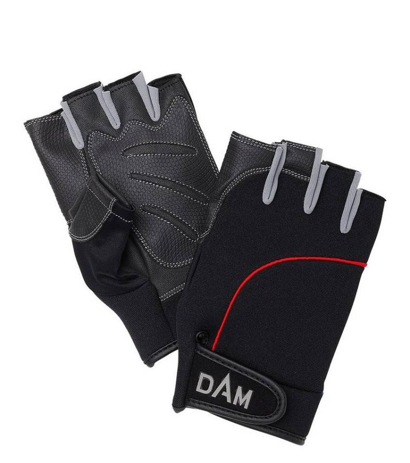 DAM Fishing Angelhandschuhe Halbfinger Handschuhe M - XL Anglerhandschuhe Angeln Jagd Outdoor Rutschfeste Struktur auf der Handfläche von DAM Fishing