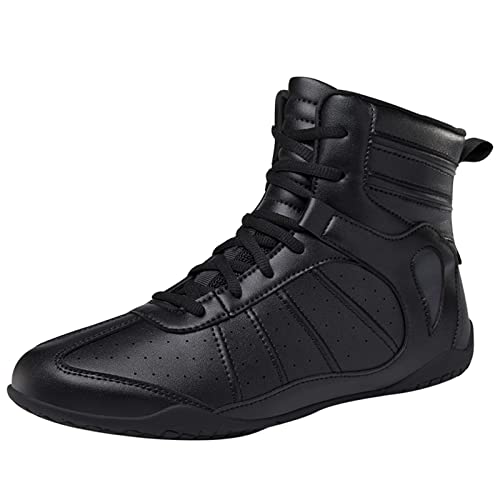 DAMANDO Frauen Boxen Stiefel, Bodybuilding Turnschuhe Für Weibliche Atmungsaktive Wrestling Stiefel Bequeme Mode Wrestling Schuhe,Schwarz,40 EU von DAMANDO