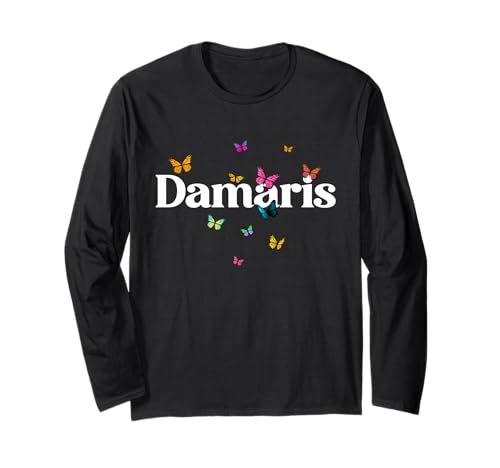 Damaris - Schöner Mädchen Name mit bunten Schmetterlingen Langarmshirt Damaris - Schöner Mädchen Name mit bunten Schmetterlingen Langarmshirt von DAMARIS Tochter Enkel Geburtstag Geschenkideen