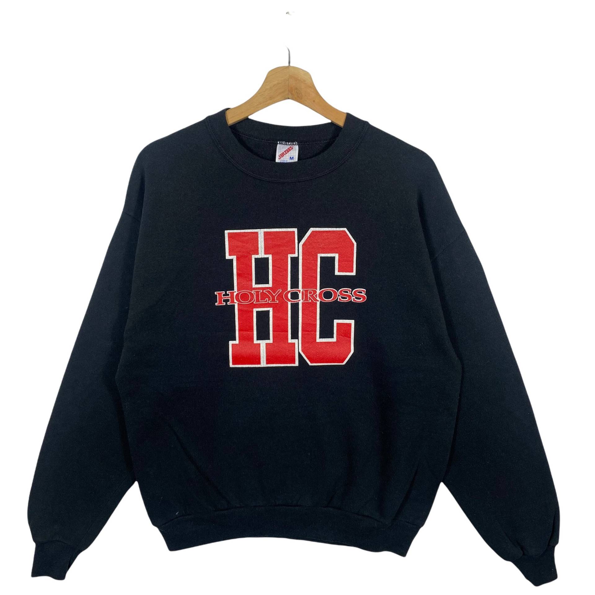 Vintage 90Er Holy Cross Sweatshirt M Größe Schwarz Farbe von DAMBROWNByDAM