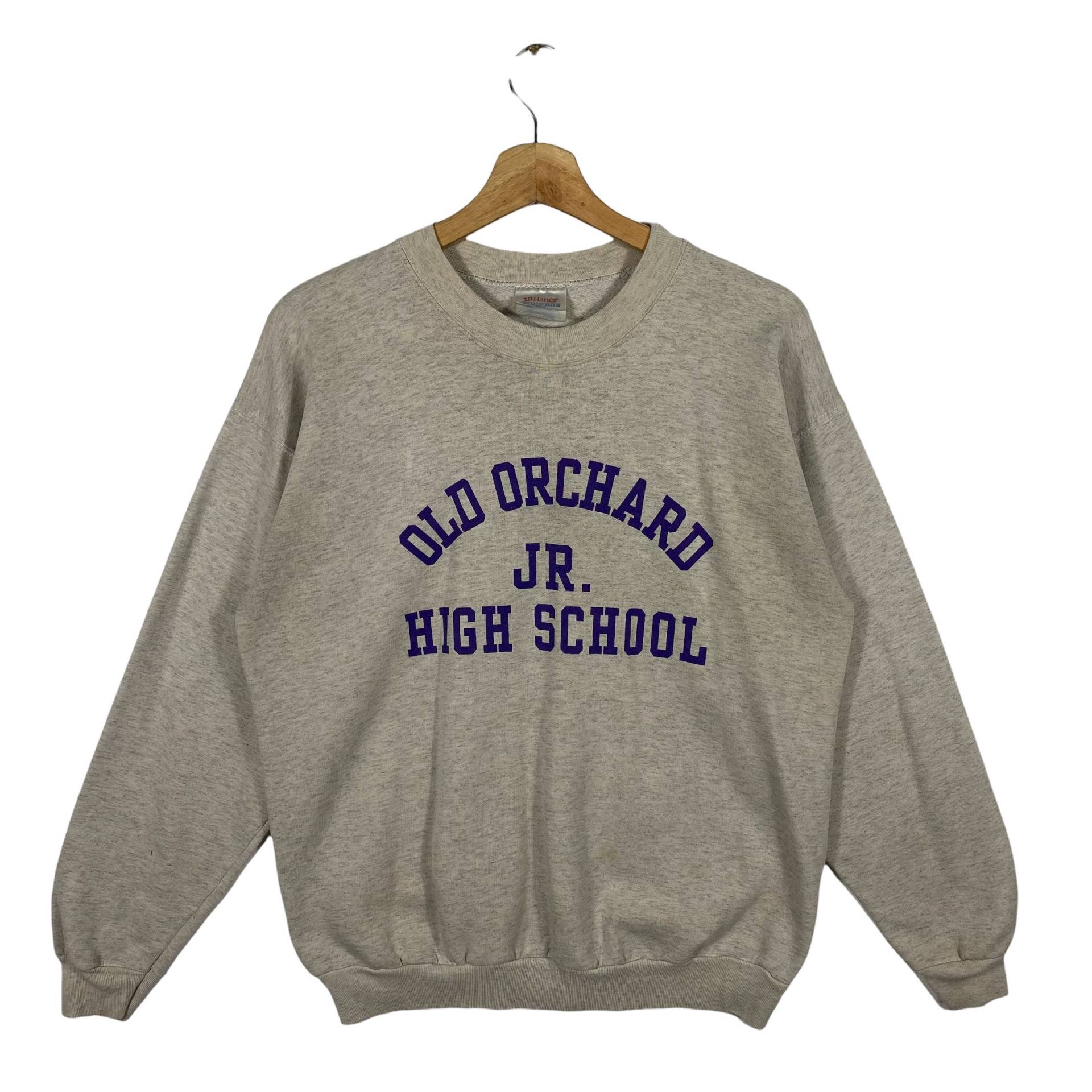 Vintage 90Er Jahre Old Orchard Jr High School Sweatshirt M Gr. Grau von DAMBROWNByDAM