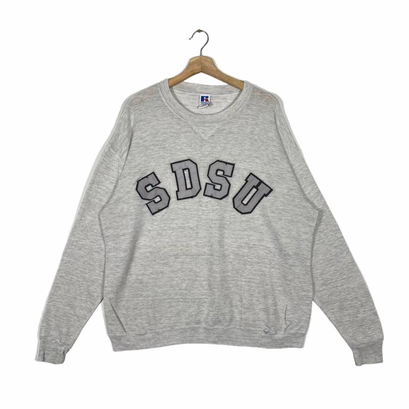 Vintage 90Er San Diego State University Sweatshirt Sdsu Grau Farbe Crewneck Xxl Size But Fit To Xl von DAMBROWNByDAM