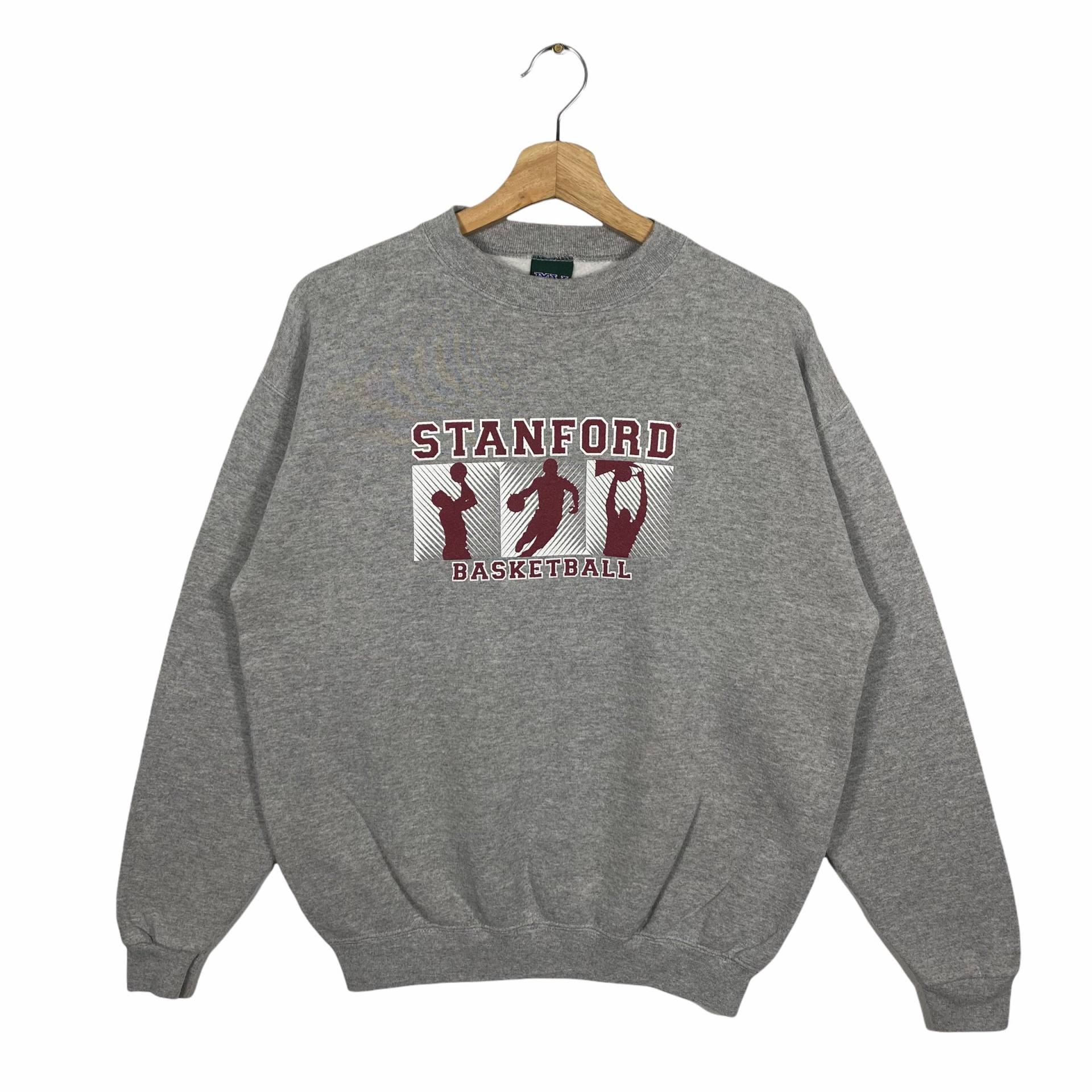 Vintage 90Er Stanford Basketball Sweatshirt M Größe Grau Farbe von DAMBROWNByDAM