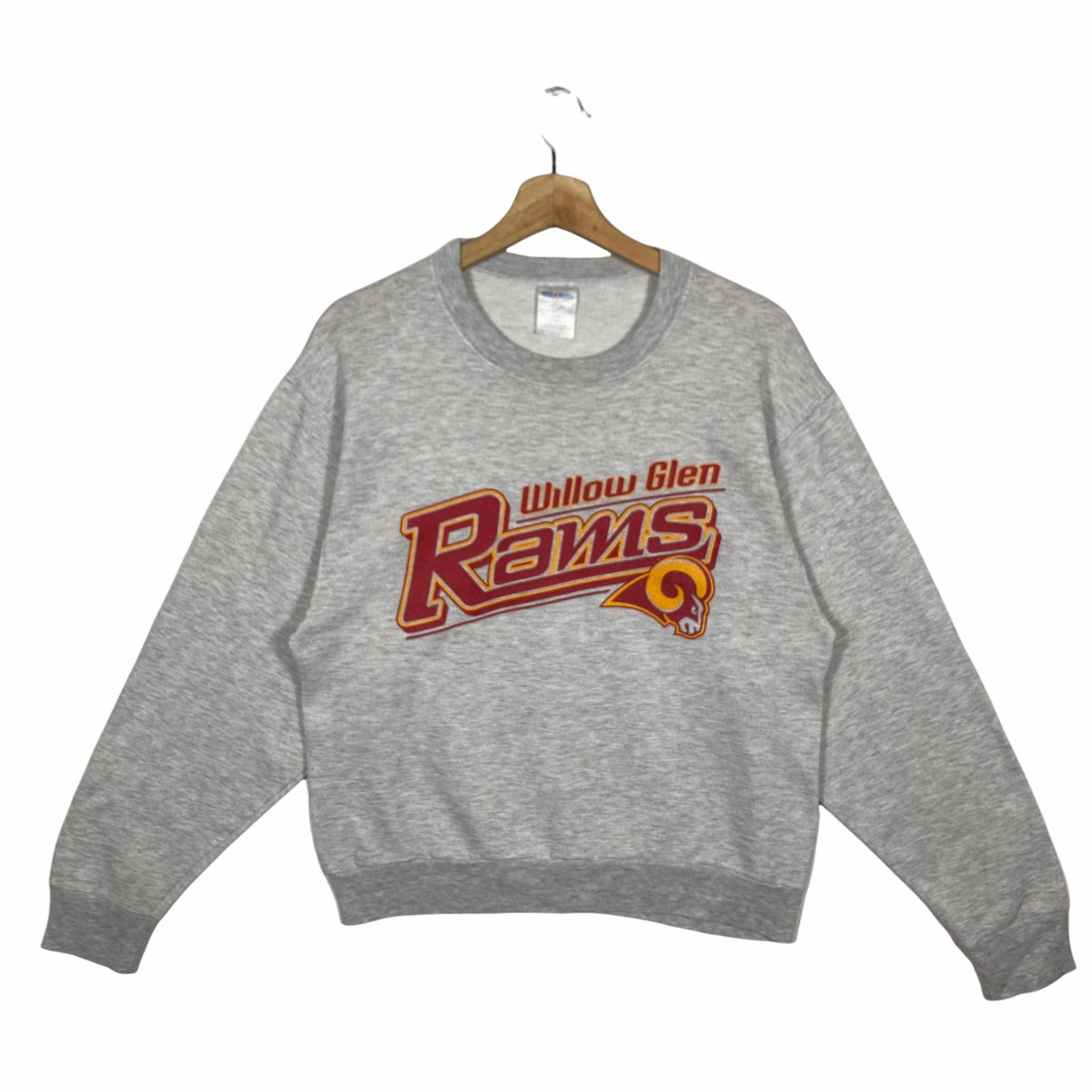 Vintage 90Er Weiden Glen Rams Sweatshirt S Größe Grau Farbe von DAMBROWNByDAM