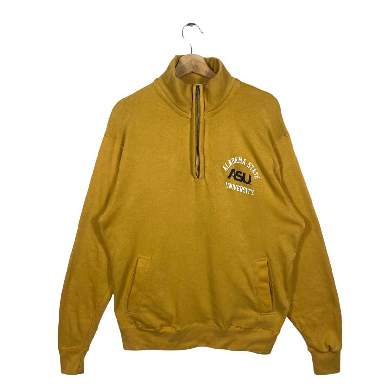 Vintage Alabama State University Half Zip Sweatshirt L Größe Gelb von DAMBROWNByDAM