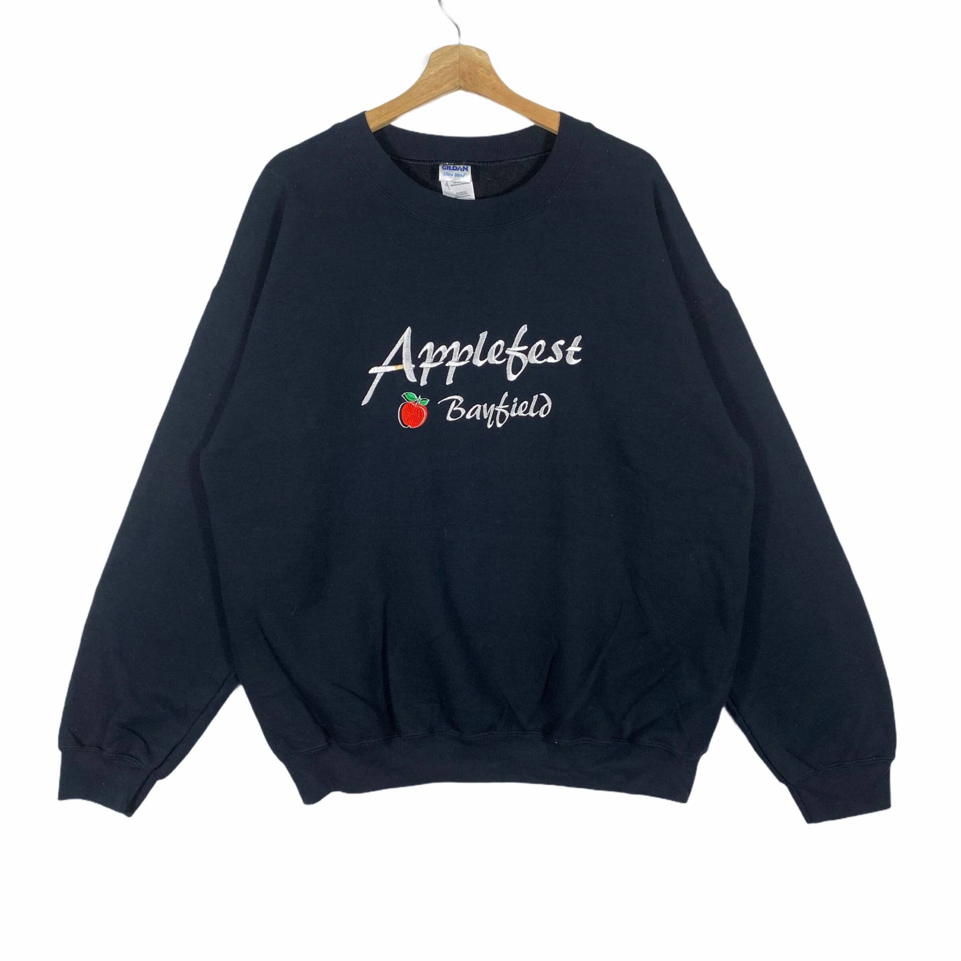 Vintage Applefest Bayfield Sweatshirt L Größe Schwarz Farbe von DAMBROWNByDAM