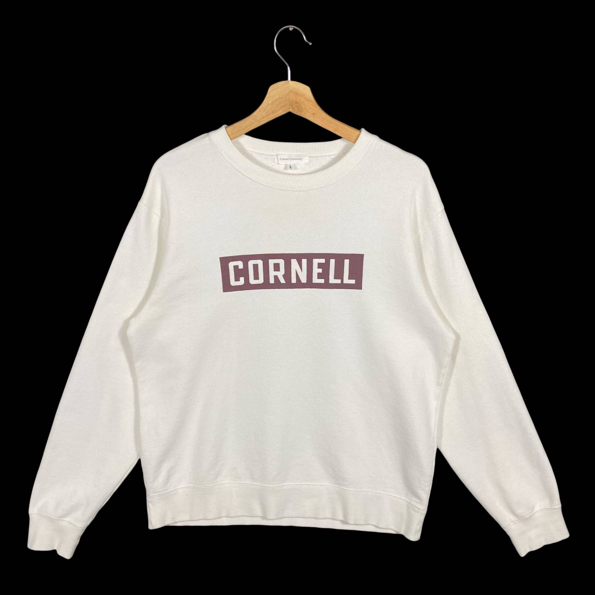 Vintage Cornell University Sweatshirt L Size But Fit To M Größe Weiß Farbe von DAMBROWNByDAM