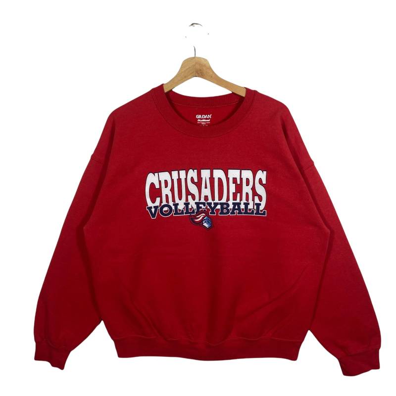 Vintage Crusaders Volleyball Sweatshirt L Größe Rot von DAMBROWNByDAM