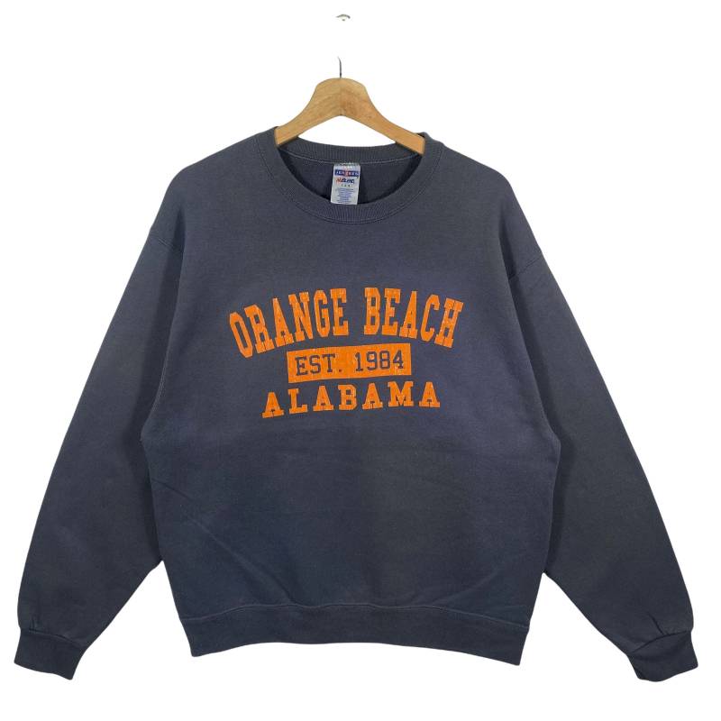 Vintage Orange Beach Alabama Sweatshirt L Größe Dunkelgrau Farbe von DAMBROWNByDAM
