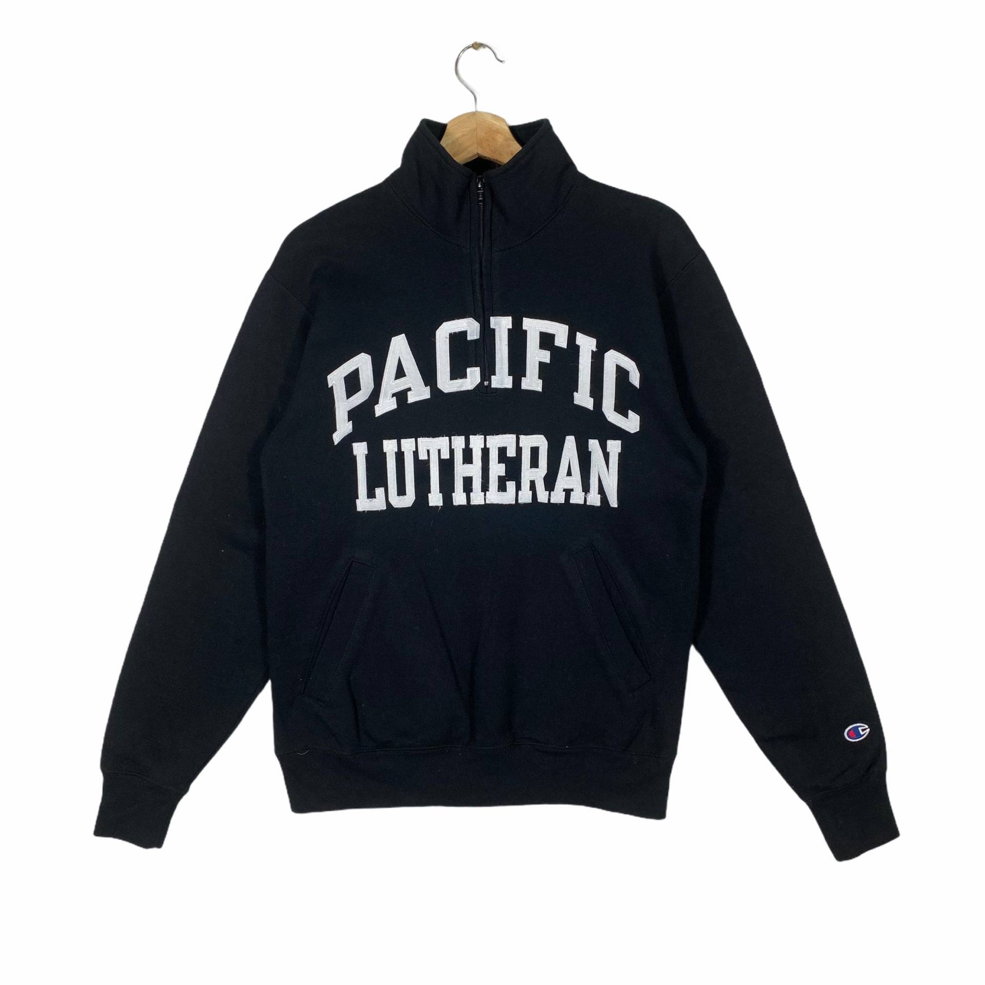 Vintage Pacific Lutheran University Half Zip Sweatshirt S Größe Schwarz Farbe von DAMBROWNByDAM