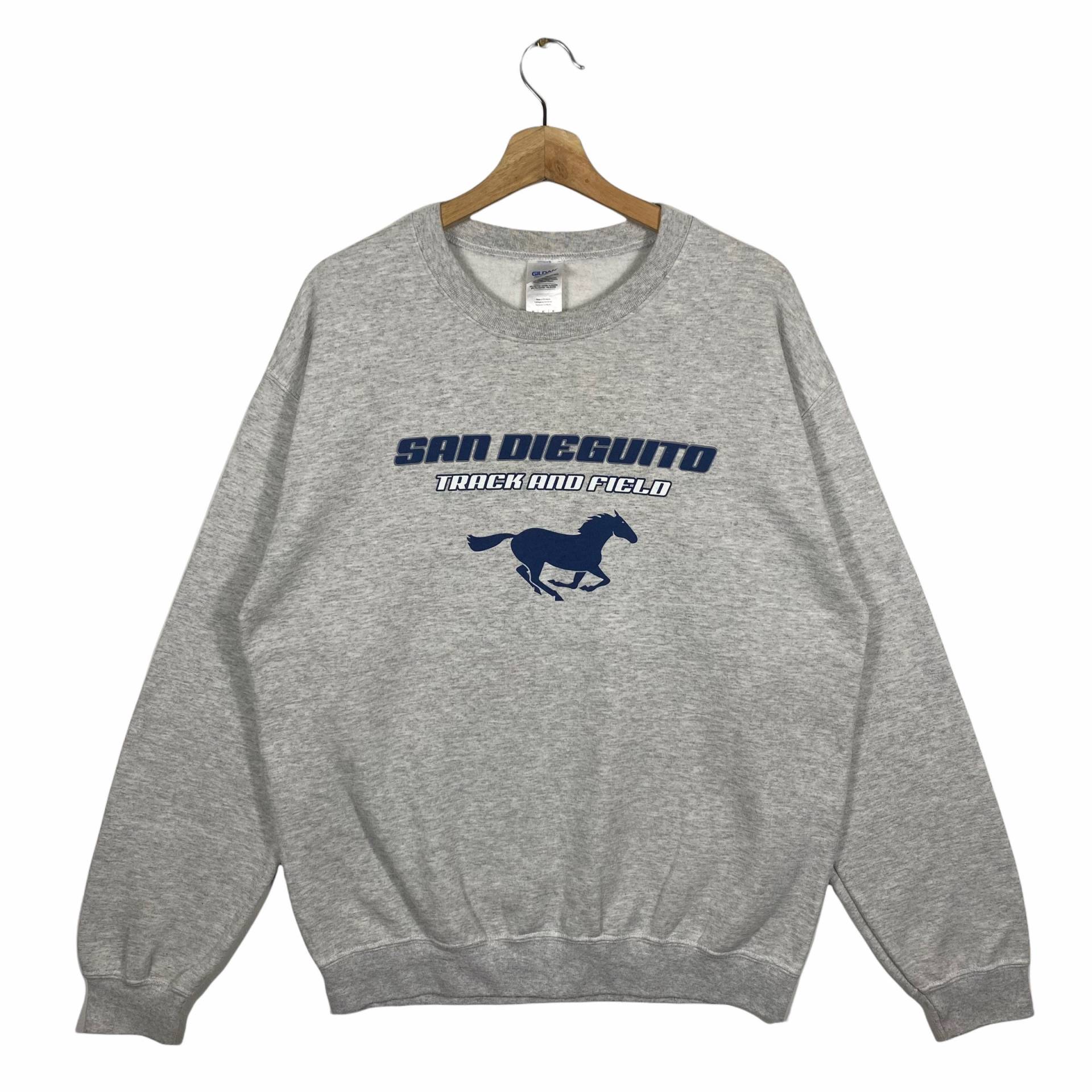 Vintage San Dieguito Trainings-Sweatshirt M Gr. Grau von DAMBROWNByDAM