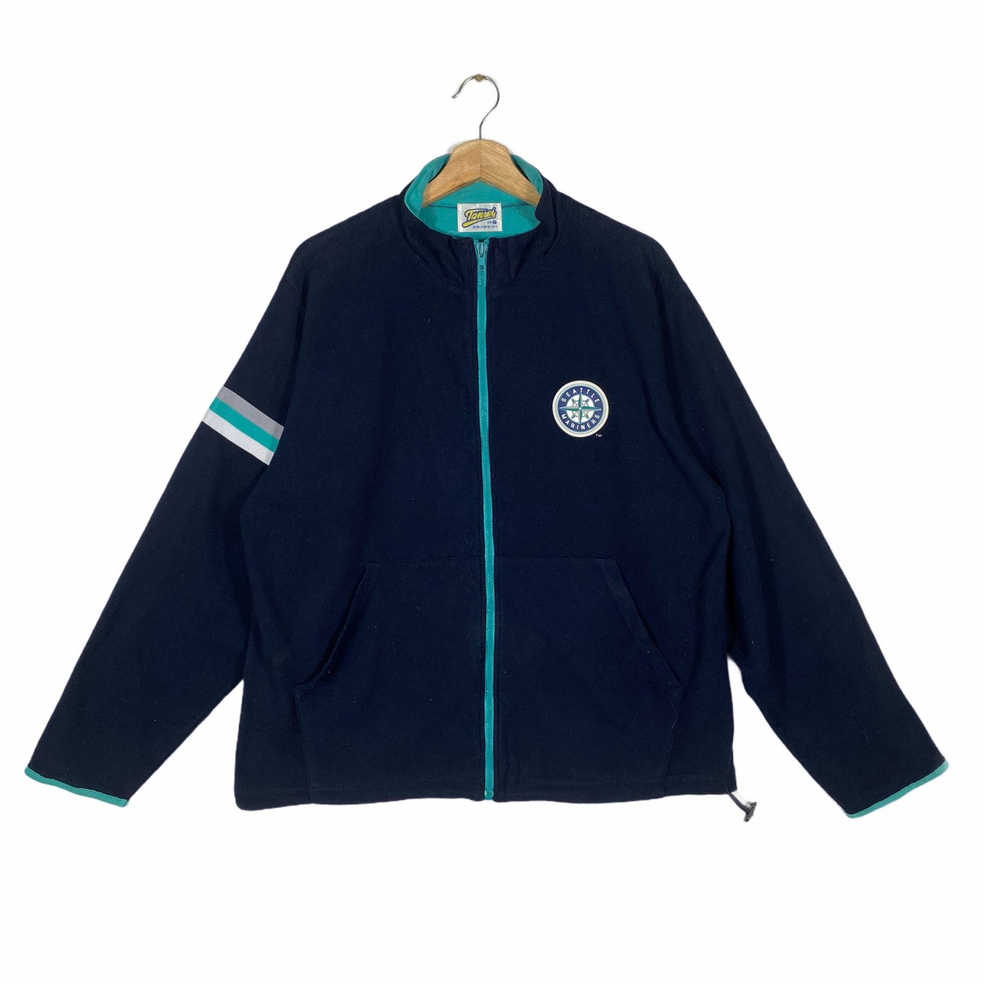 Vintage Seattle Mariners Fleece Reißverschlussjacke L Größe von DAMBROWNByDAM