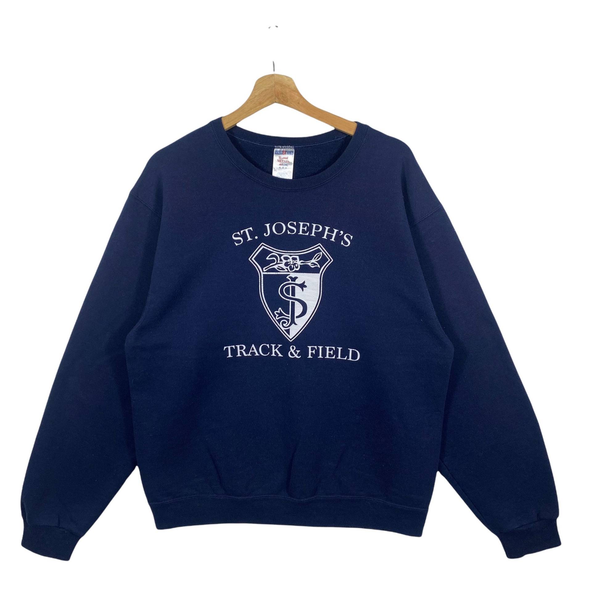 Vintage St Joseph Es Track & Field Sweatshirt M Gr. Navyblau von DAMBROWNByDAM