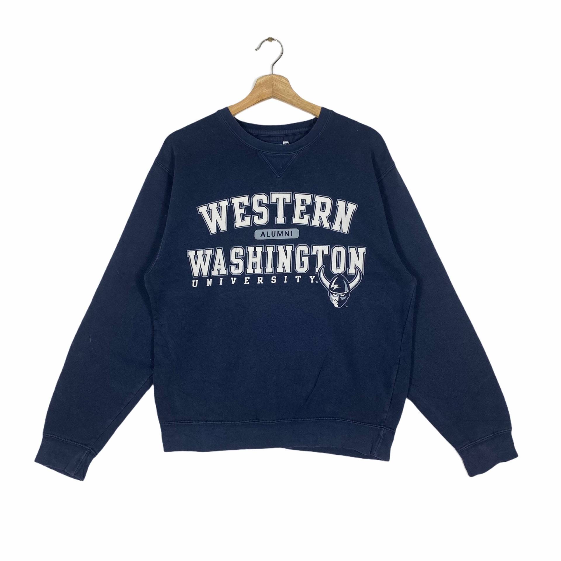 Vintage Universität Western Alumni Washington Sweatshirt S Größe Marineblau Farbe von DAMBROWNByDAM