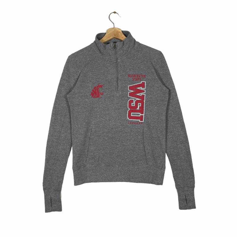 Vintage Washington State University Half Zip Sweatshirt S Größe Graue Farbe von DAMBROWNByDAM