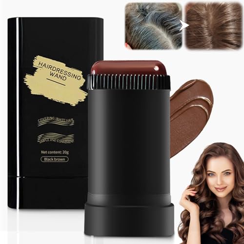 Haarfärbekamm, Grauhaarabdeckung Frauen, Haaransatz-Shading-Stick, 2-in-1 Instant Haarfärbestift mit Kamm, Wasserfester und Schweißfester Haarfärbestift, Hochpigmentierter Haarwurzel-Concealer (A) Haarfärbekamm, Grauhaarabdeckung Frauen, Haaransatz-Shading-Stick, 2-in-1 Instant Haarfärbestift mit Kamm, Wasserfester und Schweißfester Haarfärbestift, Hochpigmentierter Haarwurzel-Concealer (A) von DAMIGHT
