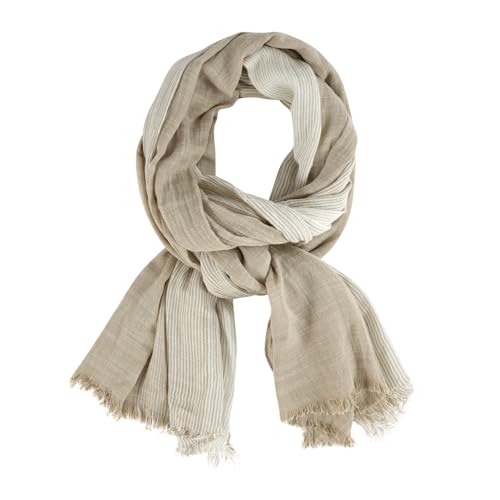 DAMILY 190 x 70cm Herren Damen Sommer Schal Baumwolle Gemischt Schal Retro Herbst Winter Mode Leicht Lang Halstuch Herrenschal(Khaki) von DAMILY