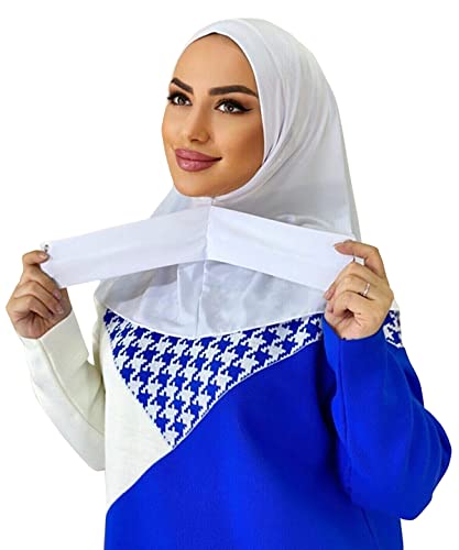 DAMILY Instant Hijab mit Tie Back Knöpfe Nonslip Sport Kopftuch für Frauen (Weiß) von DAMILY