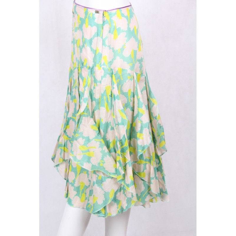 Sonia Rykiel 40 Rock Grün Baumwolle Sommer L von DAMODApl