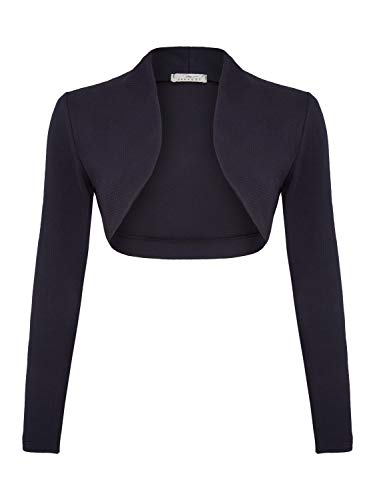 DANAEST Damen Bolero Jacke Festlich Top (653), Farbe:blau, Kostüme & Blazer für Damen:38 / M von DANAEST