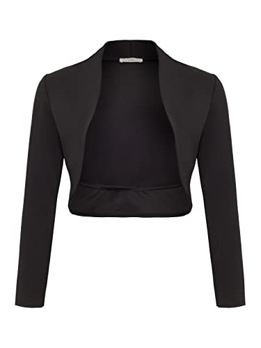 DANAEST Damen Langarm Bolero Festlich Strickjacke (700), Grösse:L, Farbe:Schwarz von DANAEST