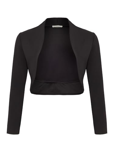 Damen Langarm Bolero Festlich Strickjacke (700), Grösse:L, Farbe:Schwarz von DANAEST