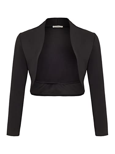 Damen Langarm Bolero Festlich Strickjacke Schulterjacke Kurz Top (700), Grösse:M, Farbe:Schwarz von DANAEST