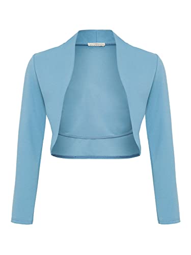 DANAEST Damen Langarm Bolero Festlich Strickjacke Schulterjacke Kurz Top (700), Grösse:XXL, Farbe:Türkisgrün von DANAEST