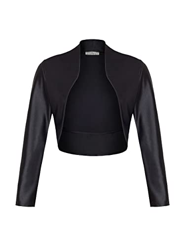 DANAEST Damen Langarm Open Front Bolero (709), Grösse:L, Farbe:Schwarz von DANAEST